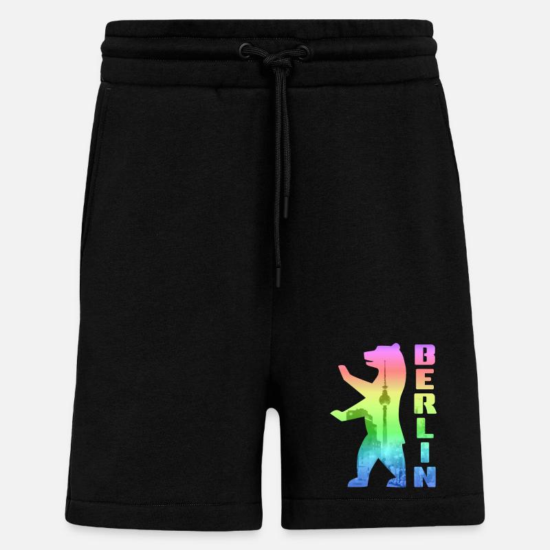 Berlin Pride - Short bio décontracté fabriqué en UE - SOLID BLACK