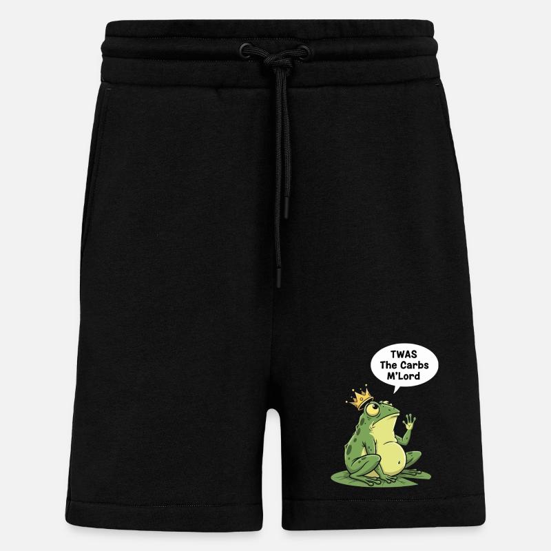 Regal Frog Carbohydrate King Design - Short bio décontracté fabriqué en UE - SOLID BLACK