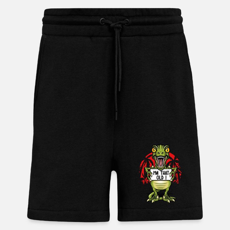 Ich bin ein alter Dinosaurier - Shorts - made by SPREAD - SOLID BLACK