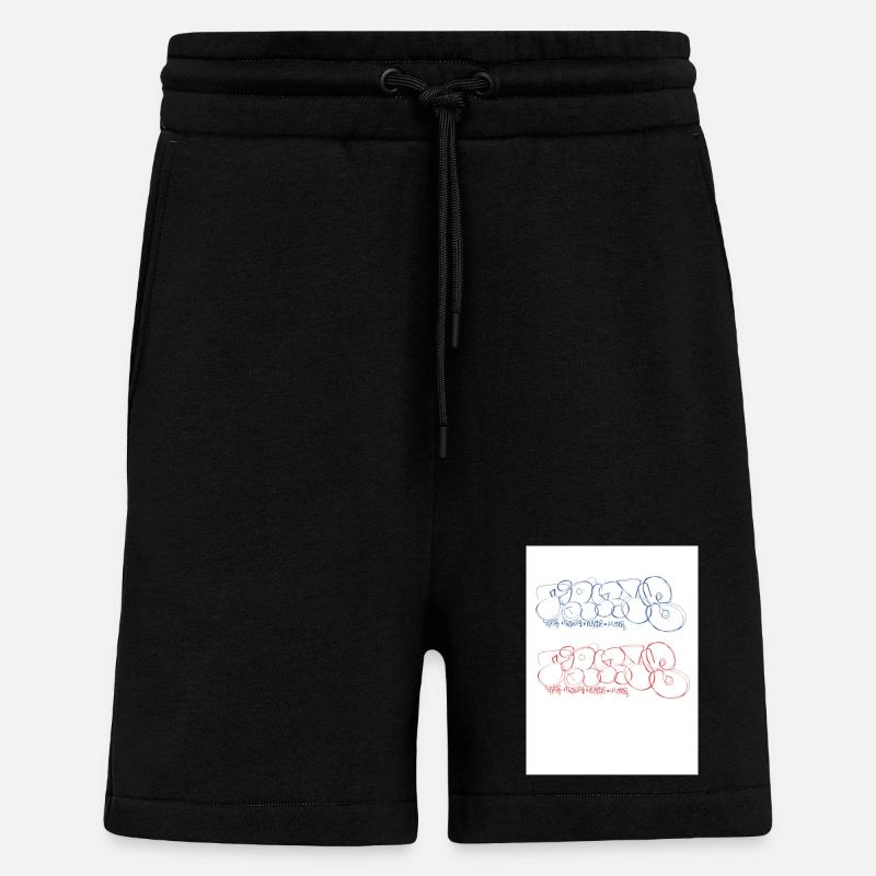 Paris Bubble Paris Throw-up Paris Graffiti - Shorts - made by SPREAD - SOLID BLACK