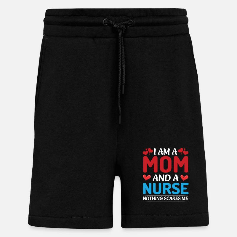 Mama und Pflegekraft Design - Shorts - made by SPREAD - SOLID BLACK