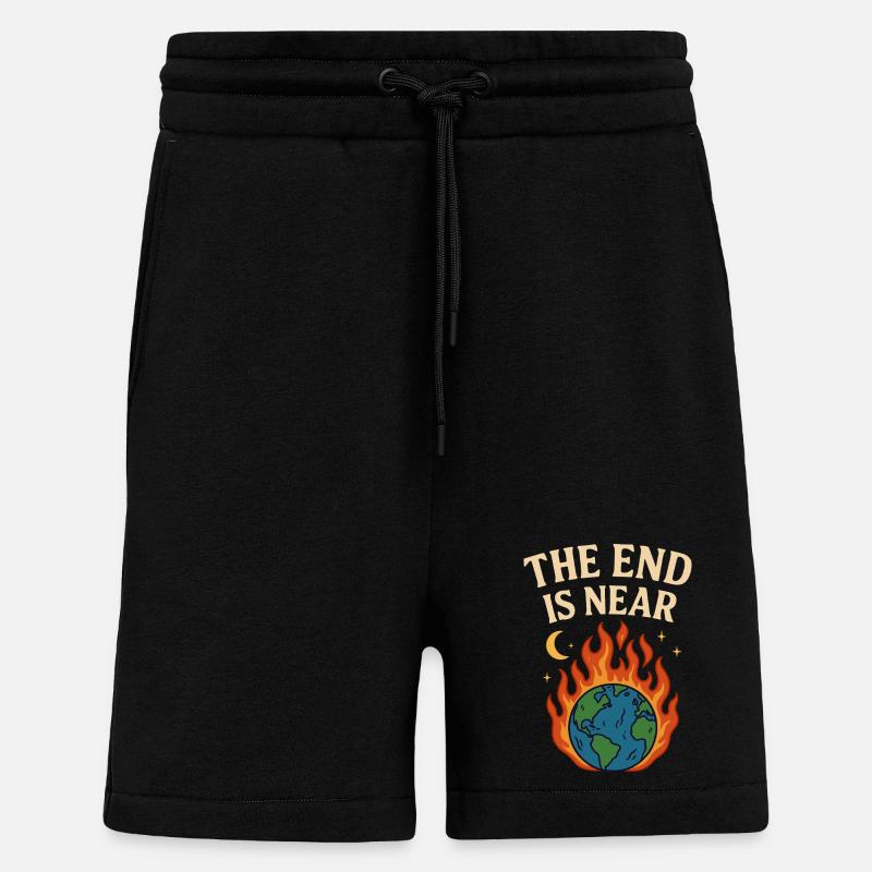 La fin approche - Short bio décontracté fabriqué en UE - SOLID BLACK