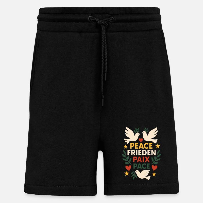 Weltfrieden Tauben - Shorts - made by SPREAD - SOLID BLACK