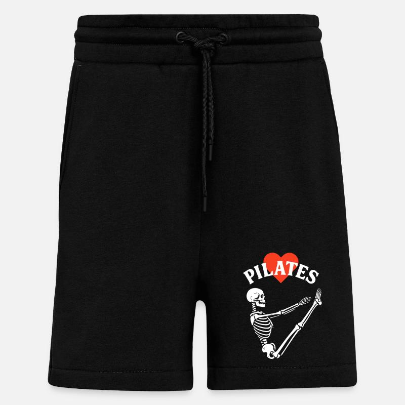Pilates-Skelettherz - Shorts - made by SPREAD - SOLID BLACK