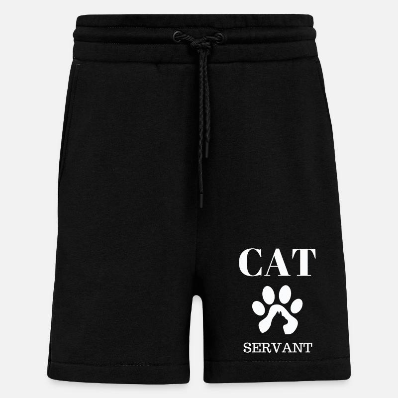 Serviteur Patte de Chat - Short bio décontracté fabriqué en UE - SOLID BLACK