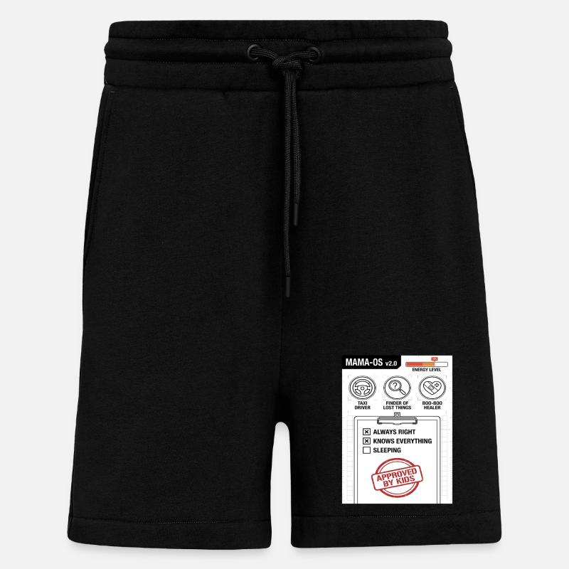 Mama-OS v2.0 Operating System - Shorts - made by SPREAD - SOLID BLACK