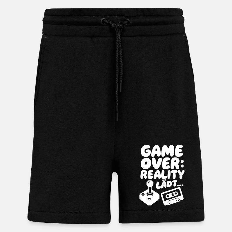 Game Over Reality - Short bio décontracté fabriqué en UE - SOLID BLACK