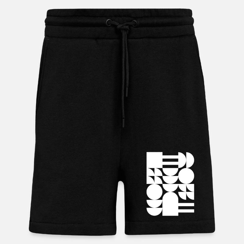 Monochromes geometrisches Mosaik - Shorts - made by SPREAD - SOLID BLACK