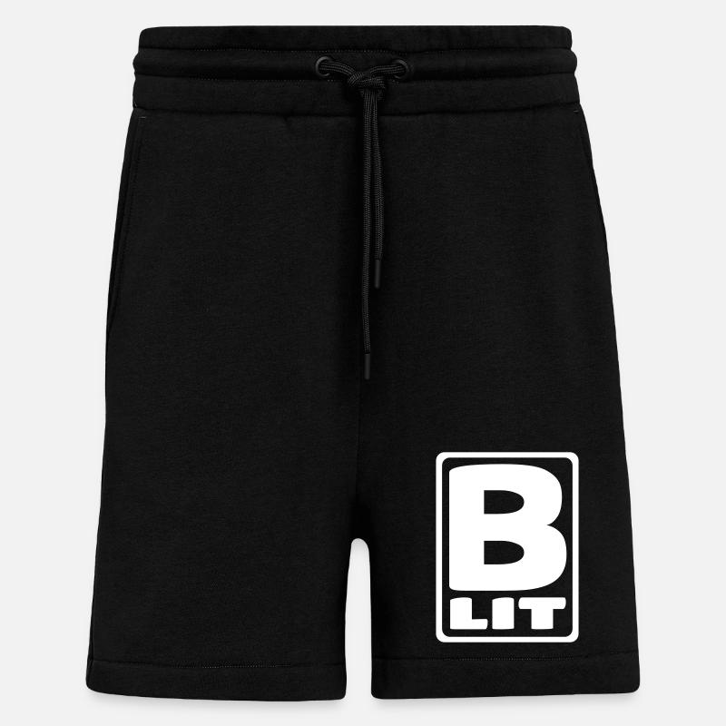 B LIT - Short bio décontracté fabriqué en UE - SOLID BLACK
