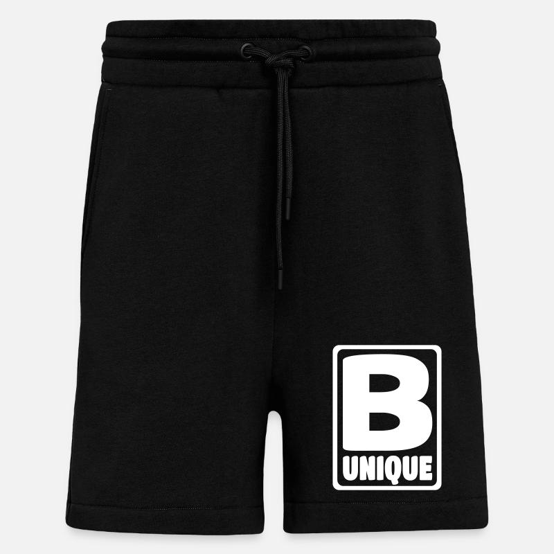 B Unique - Short bio décontracté fabriqué en UE - SOLID BLACK