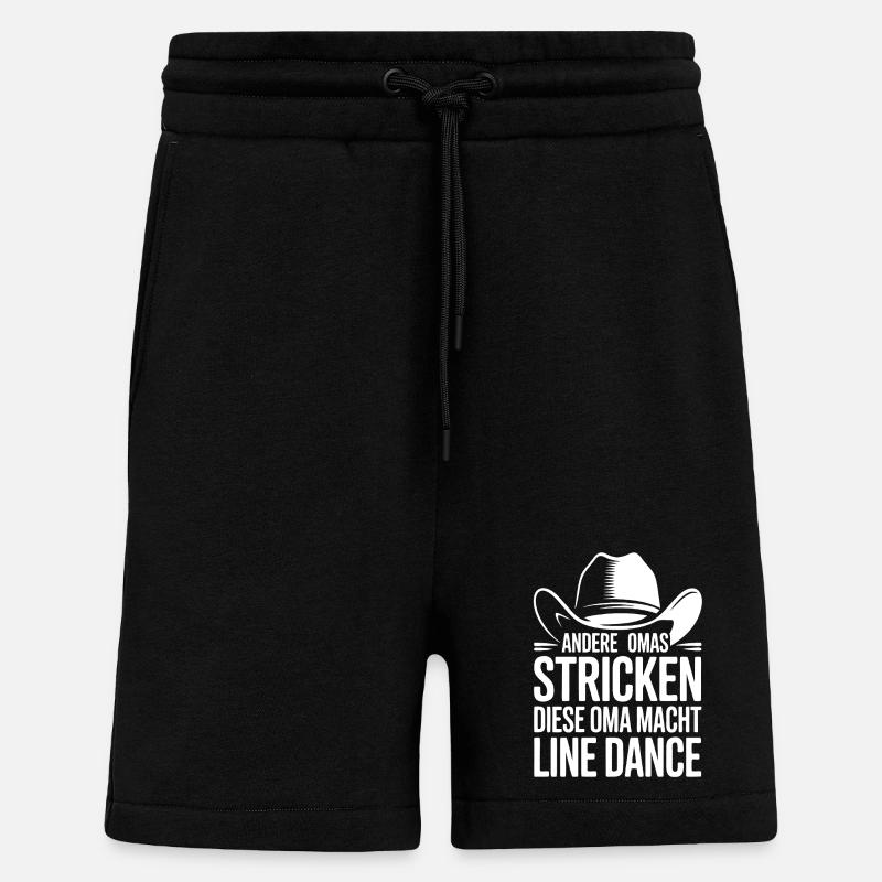 Omas Line Dance - Shorts - made by SPREAD - SOLID BLACK