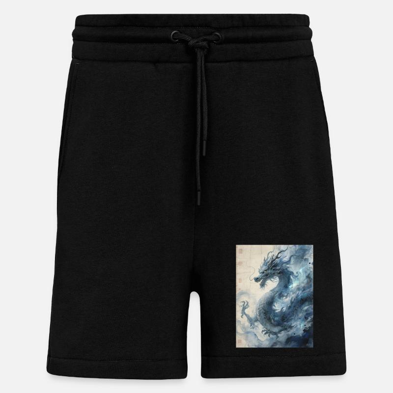 Die Sternennacht: Blauer Drache – Aether - Shorts - made by SPREAD - SOLID BLACK