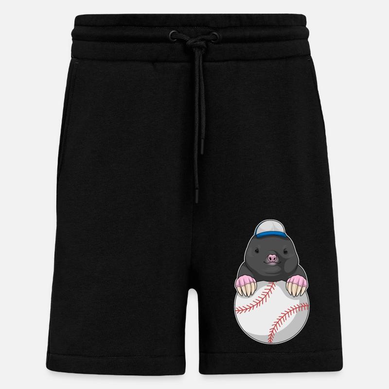 Mole Cap Baseball - Short bio décontracté fabriqué en UE - SOLID BLACK