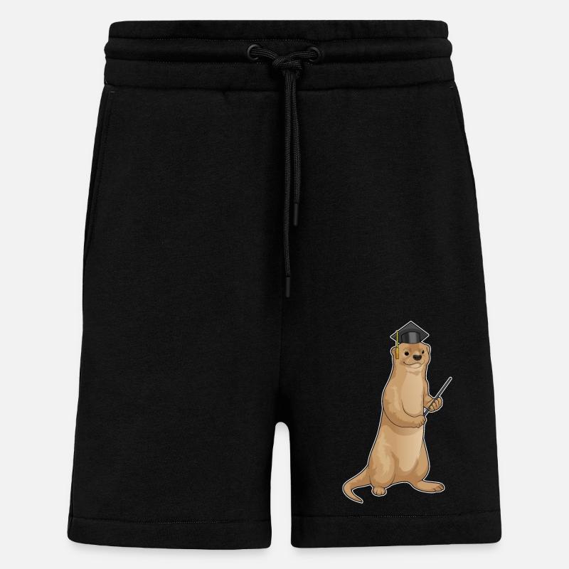Cylindre du professeur Otter - Short bio décontracté fabriqué en UE - SOLID BLACK
