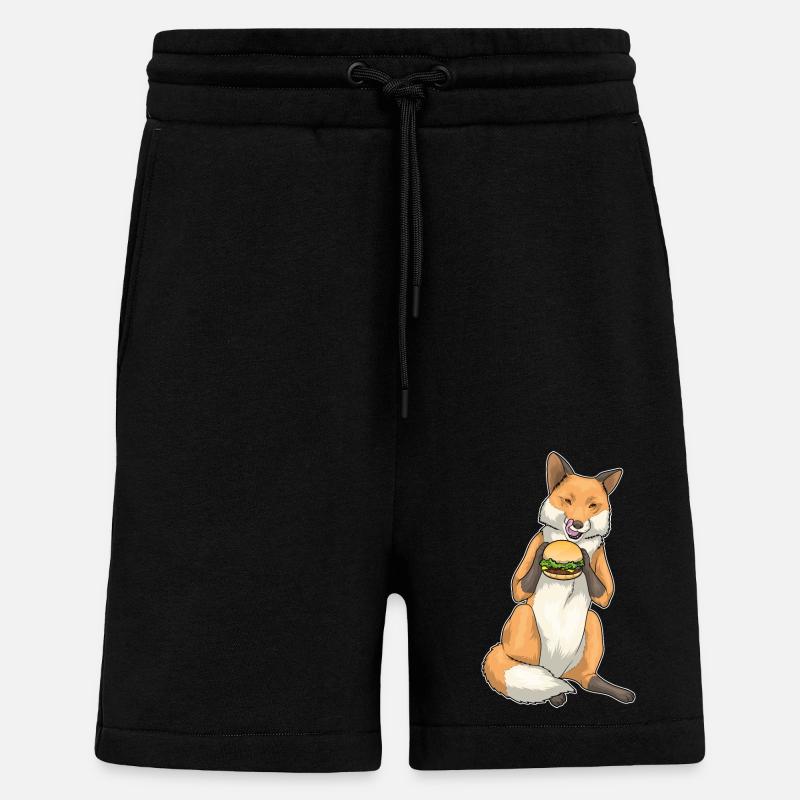 Fuchs Burger - Short bio décontracté fabriqué en UE - SOLID BLACK