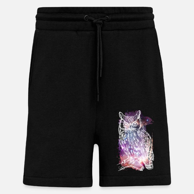 Die kosmische Eule - Shorts - made by SPREAD - SOLID BLACK
