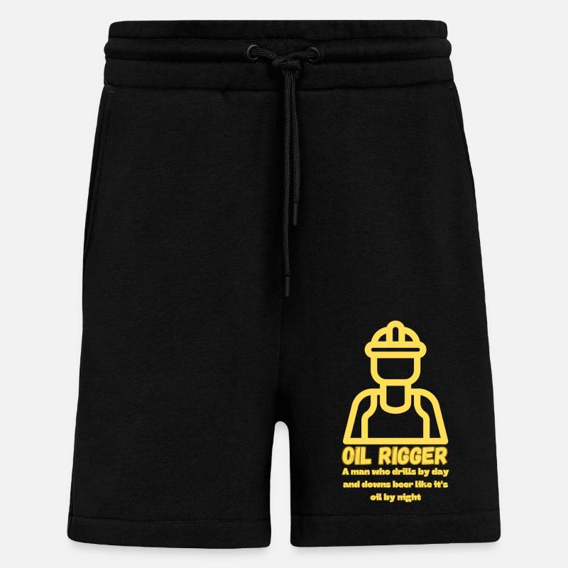 Öl-Rigger Bohrer - Shorts - made by SPREAD - SOLID BLACK