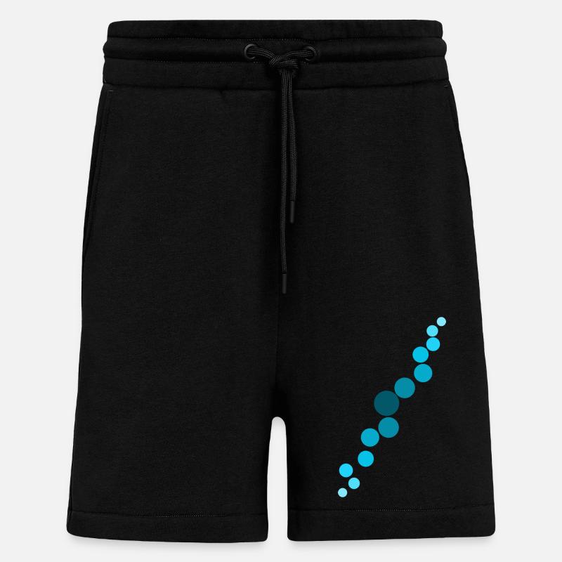 Blue bubbles - Shorts - made by SPREAD - SOLID BLACK