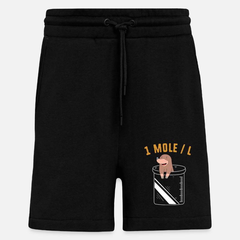 Professeur de chimie Chimiste - Short bio décontracté fabriqué en UE - SOLID BLACK