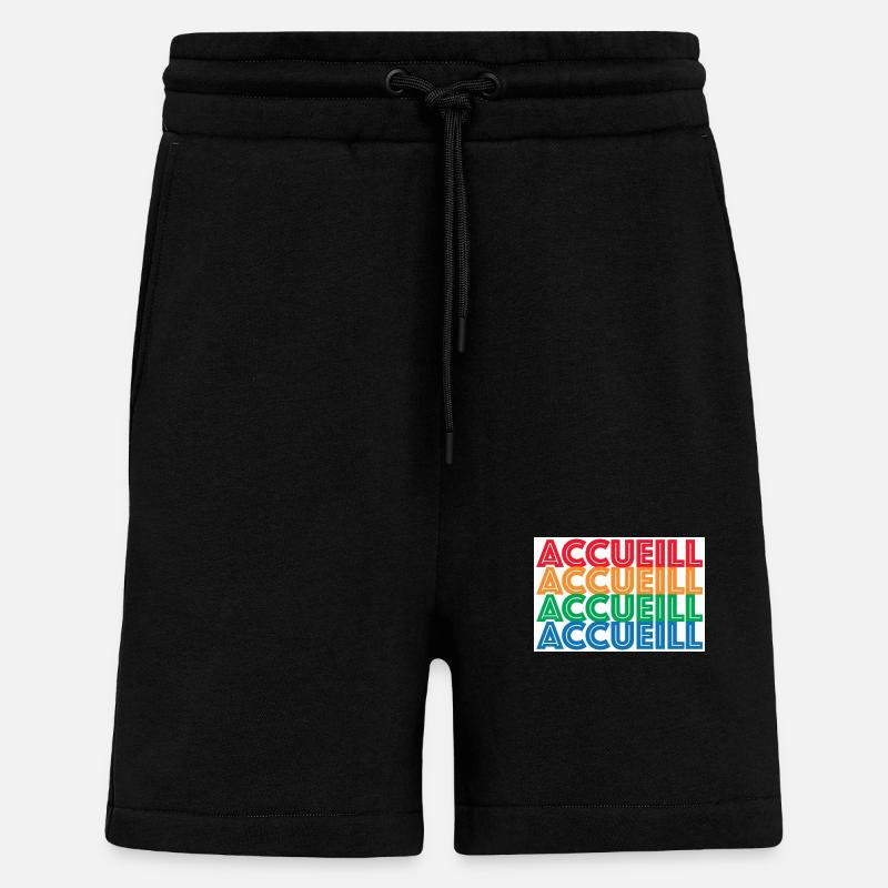 ACCUEILL - Short bio décontracté fabriqué en UE - SOLID BLACK