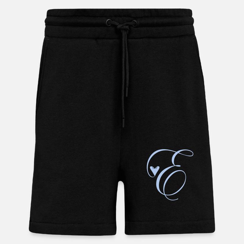 Monogram E Heart Vine - Shorts - made by SPREAD - SOLID BLACK