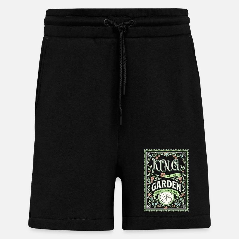 Rentner 2022 Garten Gärtner - Shorts - made by SPREAD - SOLID BLACK