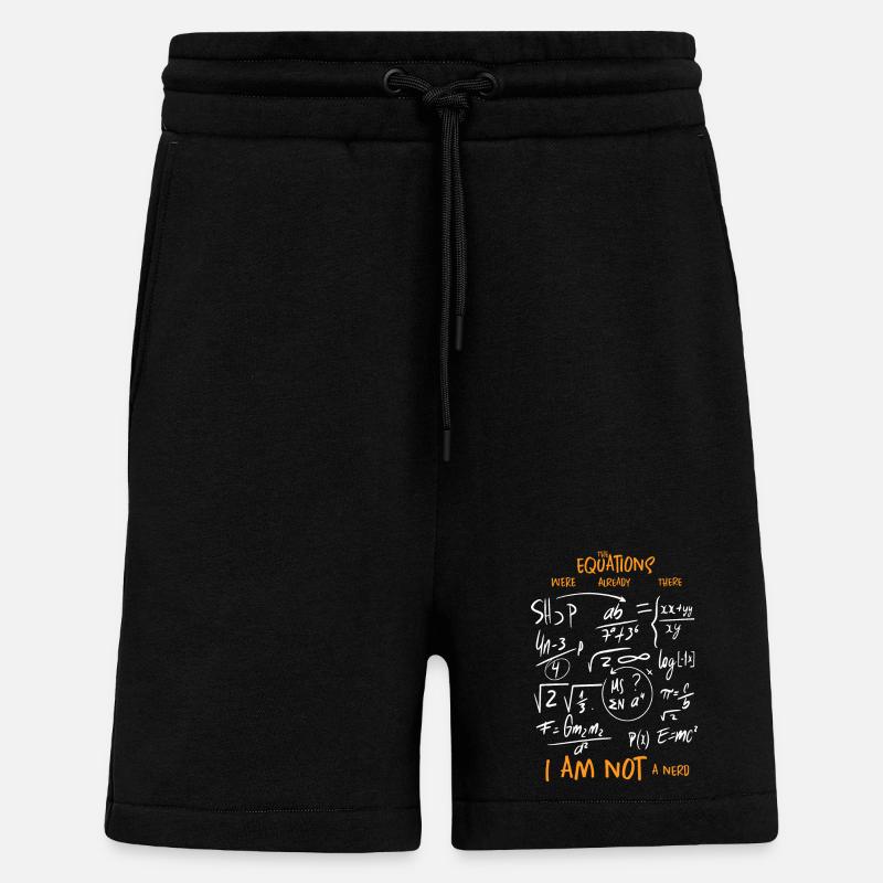 Mathematics equations - Shorts - made by SPREAD - SOLID BLACK