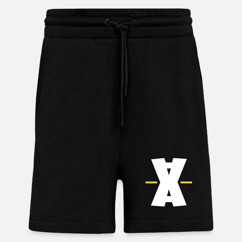 Digitale Kunst mit Doppel-X-Strich - Shorts - made by SPREAD - SOLID BLACK
