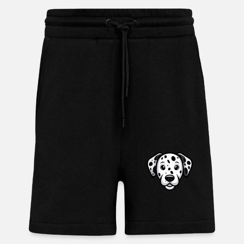 Dalmatiner Kopf im Comic Stil - Shorts - made by SPREAD - SOLID BLACK