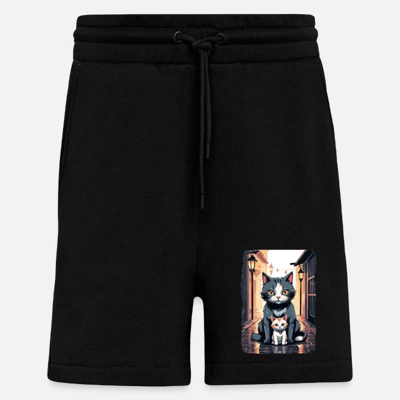 Süße Katzen - Shorts - made by SPREAD - SOLID BLACK