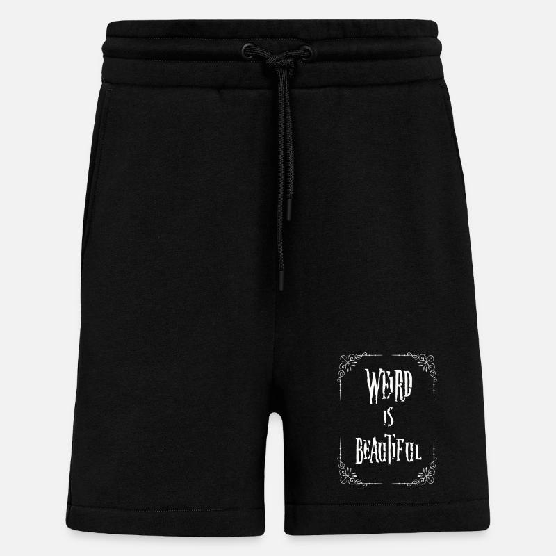 L’étrange est beau - Short bio décontracté fabriqué en UE - SOLID BLACK