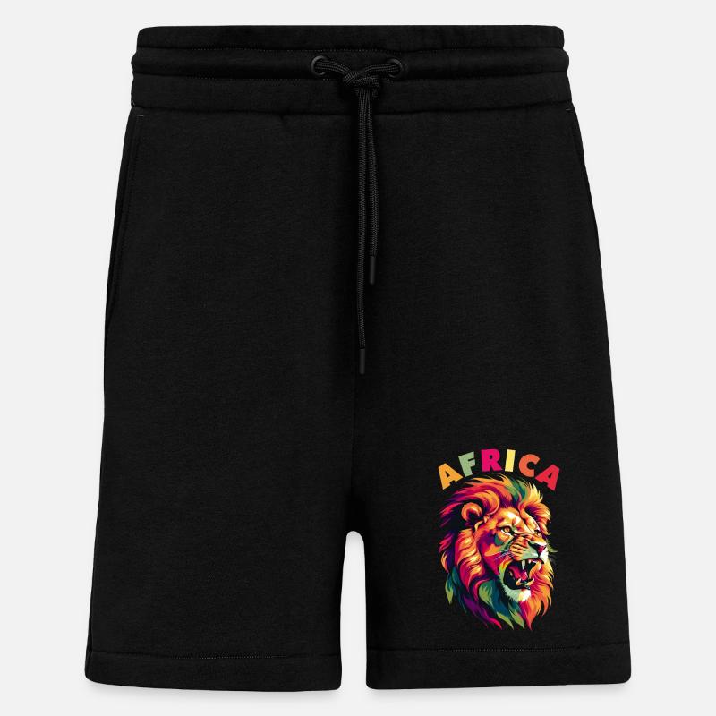 Afrikanischer Löwe - Shorts - made by SPREAD - SOLID BLACK