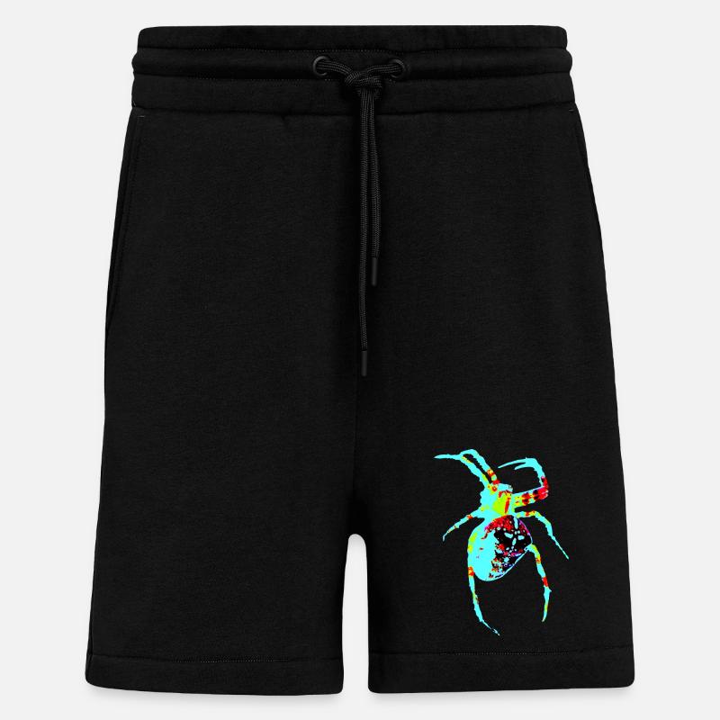 Spinne in Neonfarben - Shorts - made by SPREAD - SOLID BLACK
