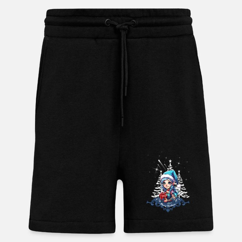 Elfe joyeux - Short bio décontracté fabriqué en UE - SOLID BLACK