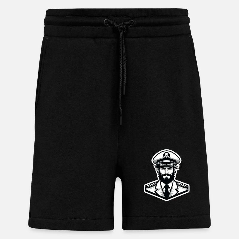 Kapitän Sticker - Shorts - made by SPREAD - SOLID BLACK