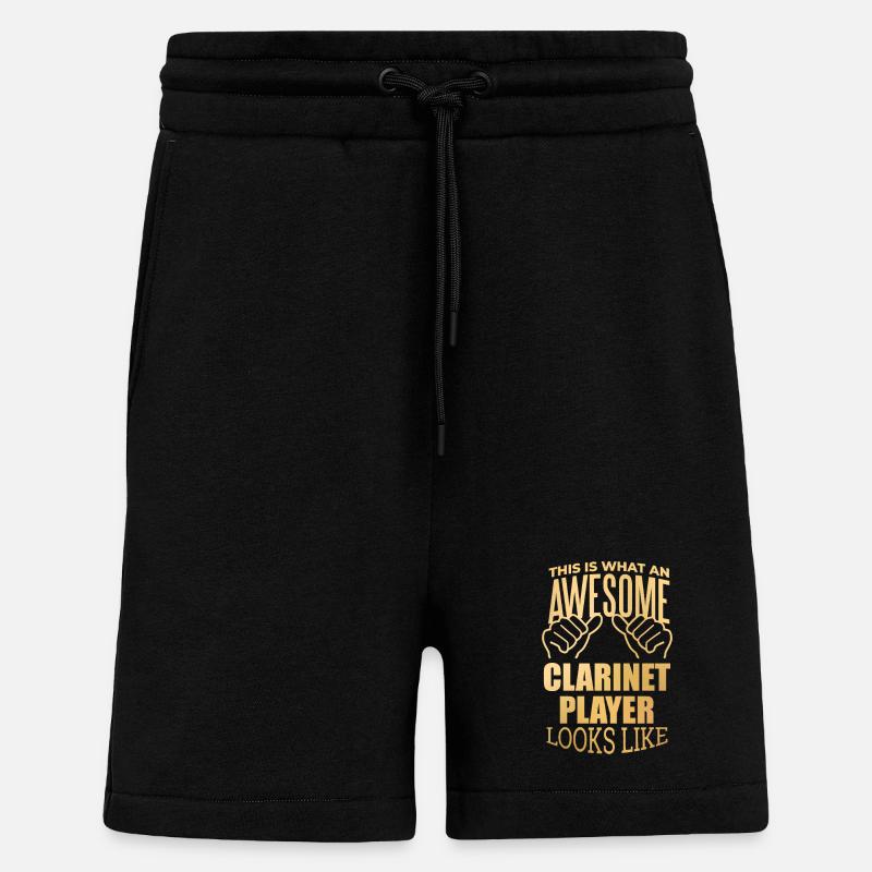 clarinette - Short bio décontracté fabriqué en UE - SOLID BLACK