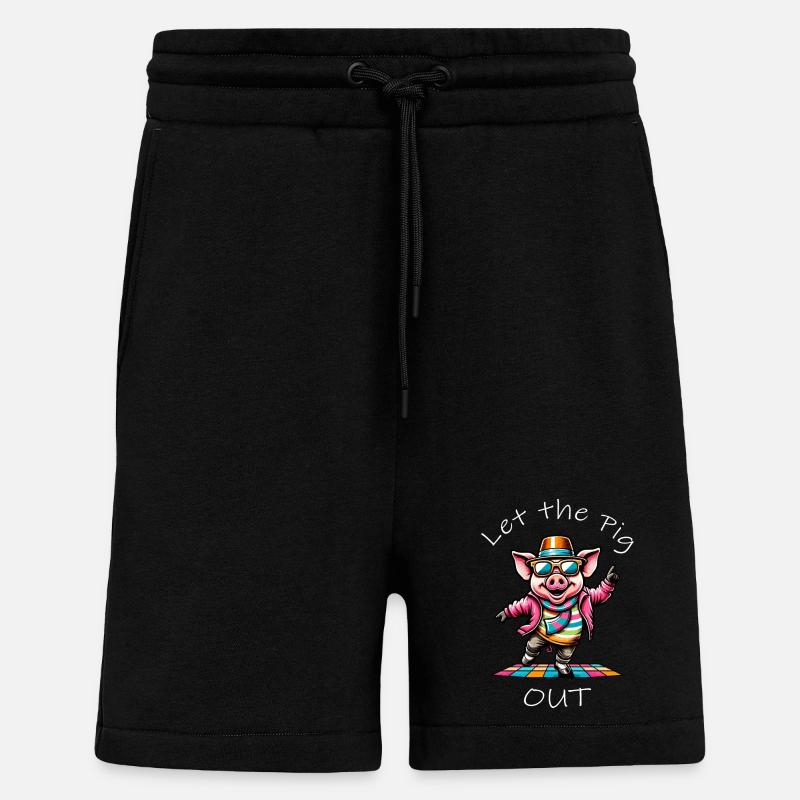Funny Dance Sow - Shorts - made by SPREAD - SOLID BLACK