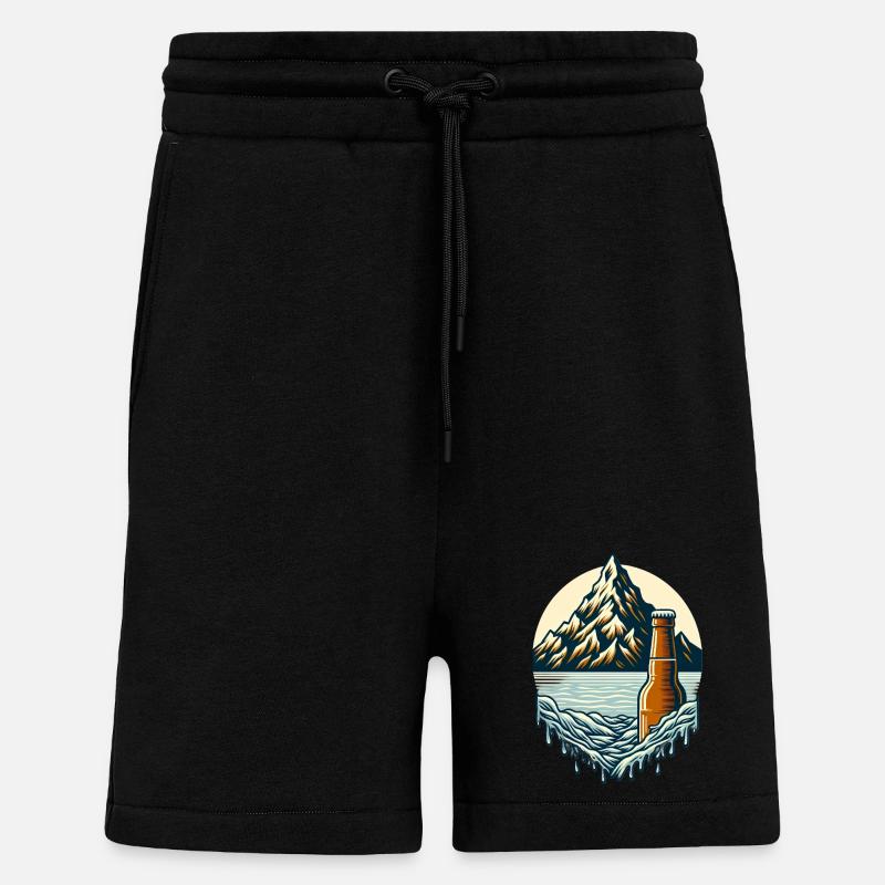Gipfelsee mit Bierflasche - Shorts - made by SPREAD - SOLID BLACK