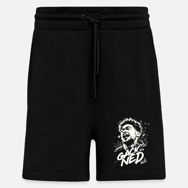 Dialect gack di ned au - Short bio décontracté fabriqué en UE - SOLID BLACK
