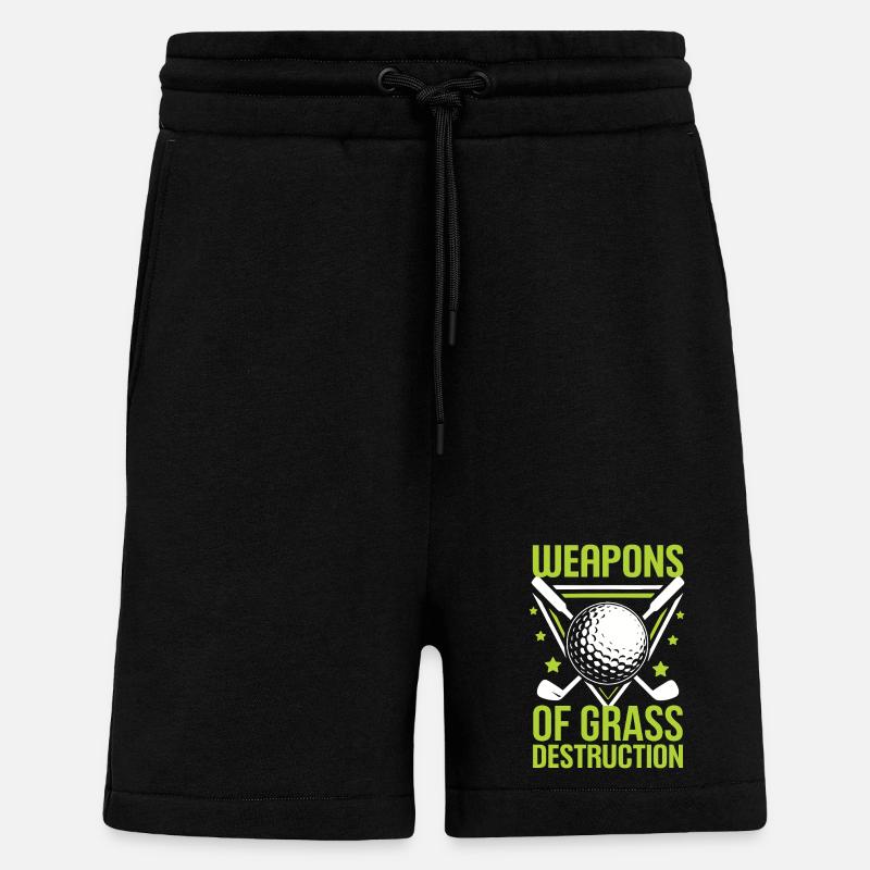 Golf - Waffen der Graszerstörung - Shorts - made by SPREAD - SOLID BLACK