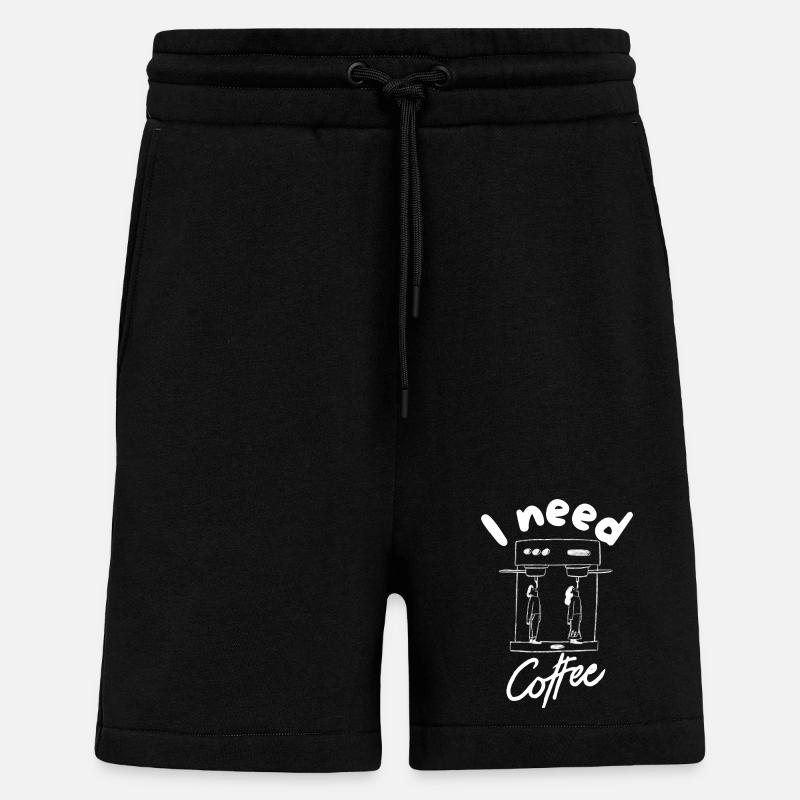 Ich brauche Kaffee - Shorts - made by SPREAD - SOLID BLACK