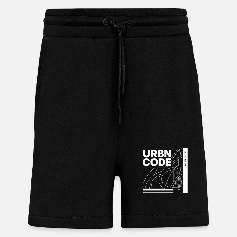 Urban Code Liniendesign - Shorts - made by SPREAD - SOLID BLACK