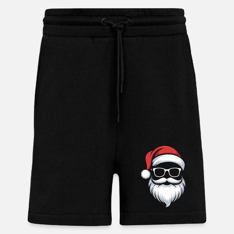 Weihnachts-Santa mit Bart und Brille - Shorts - made by SPREAD - SOLID BLACK