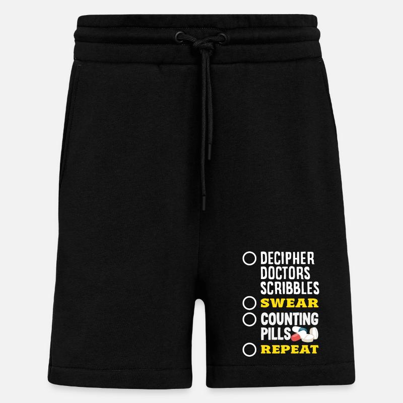 Pharmacist Pharmaceutical Technical - Shorts - made by SPREAD - SOLID BLACK