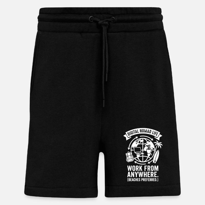Work Anywhere - Shorts - made by SPREAD - SOLID BLACK