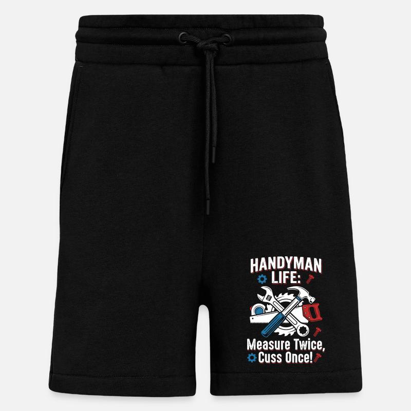 Handwerkerleben: Maß zwei Mal - Shorts - made by SPREAD - SOLID BLACK