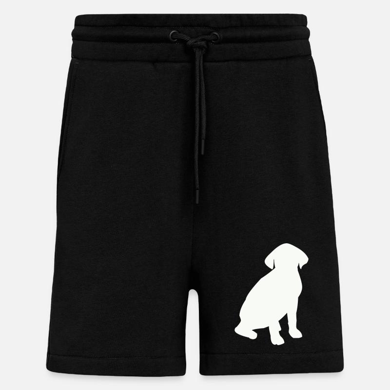 Sitzender Hund Silhouette - Shorts - made by SPREAD - SOLID BLACK