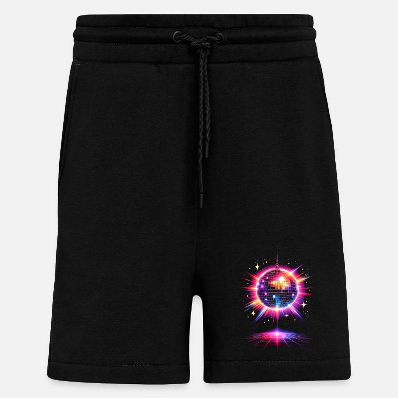 Disco Kugel Neon 80er Design  - Shorts - made by SPREAD - SOLID BLACK