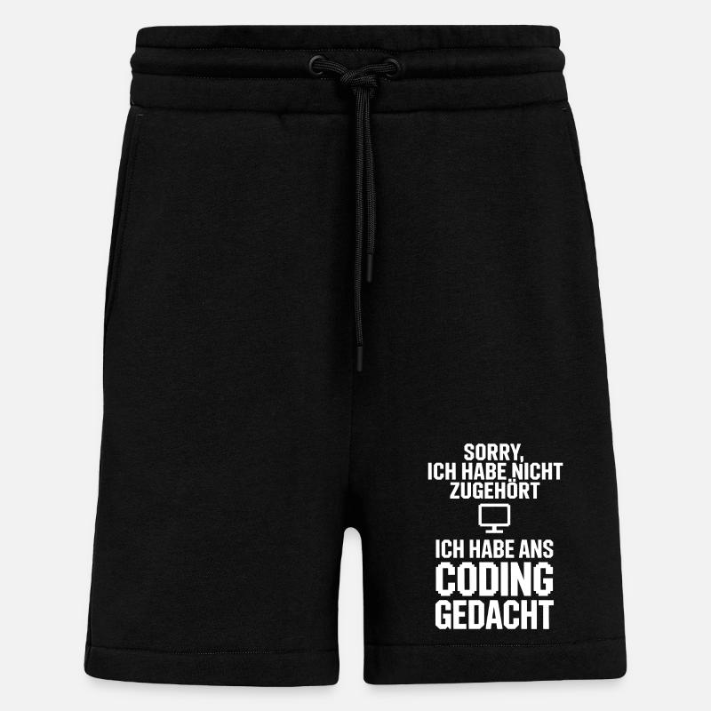 Désolé, chef de codage - Short bio décontracté fabriqué en UE - SOLID BLACK