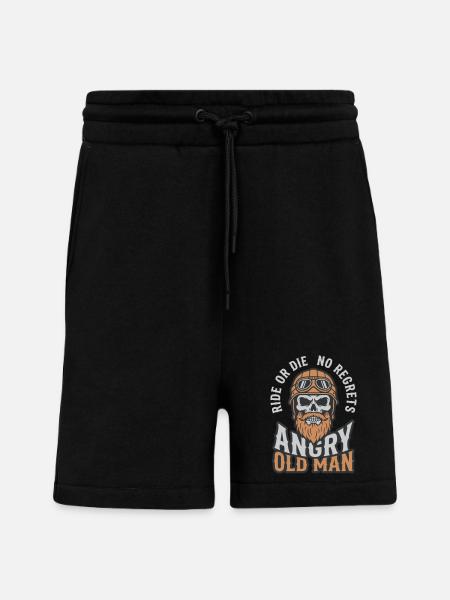Angry Old Man - Shorts - made by SPREAD - SOLID BLACK